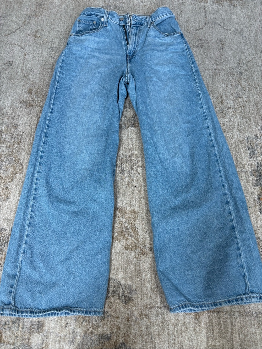 Levi's Medium Blue Wide-Leg Flare Jeans